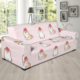 Cute Shiba Inu Dog Apple Pattern Sofa Slipcover