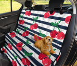 Hand Drawn Cherry Pattern Striped Background Dog Car Seat Covers
