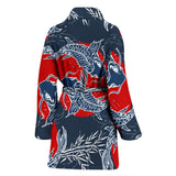 Koi Fish Carp Fishs Hand Drawn Japanese Art Women'S Bathrobe