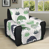 Chameleon lizard succulent plant pattern Recliner Cover Protector