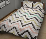 zigzag  chevron paint pattern Quilt Bed Set