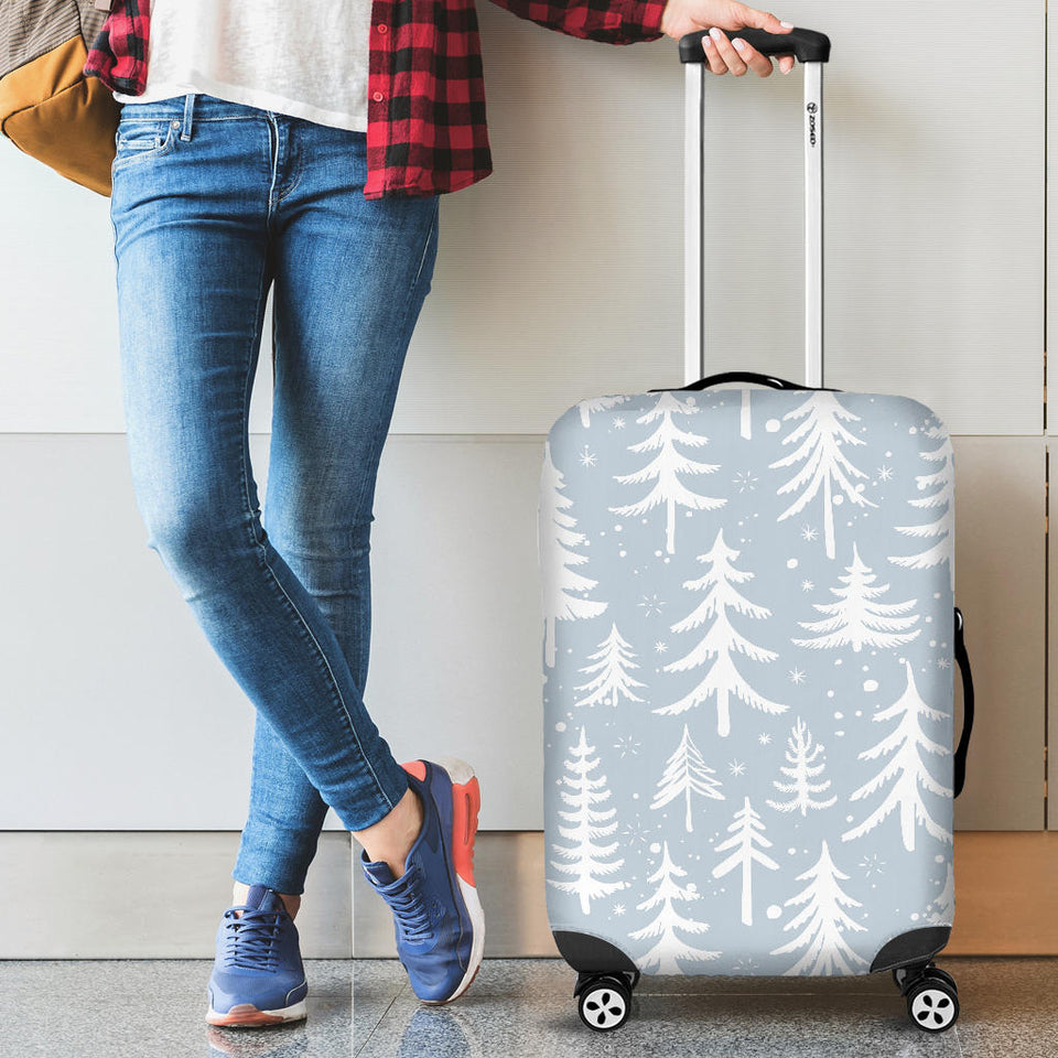 Christmas Tree Winter Forest Pattern Luggage Covers