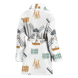 Windmill Pattern Women'S Bathrobe