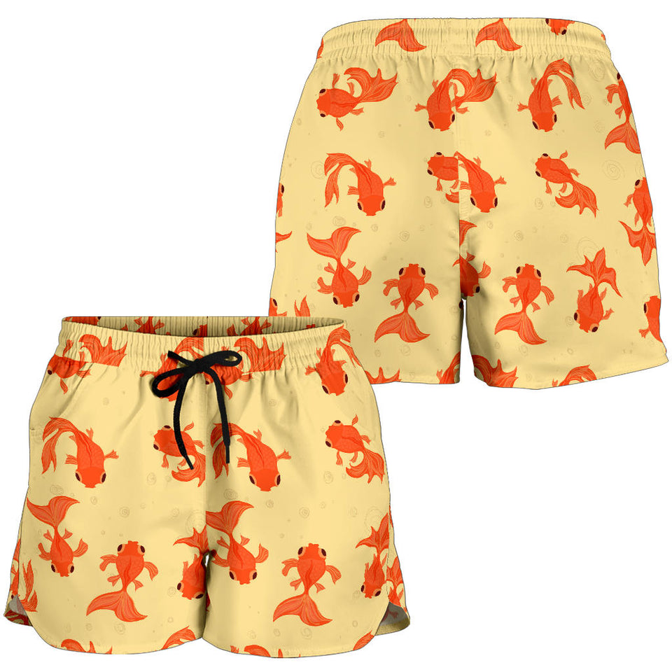 Goldfish Pattern Print Design 02 Women Shorts