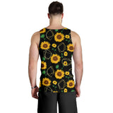 sunflower golden polygonal shapes Men Tank Top