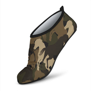 Horse Camo Camouflage Pattern Aqua Shoes