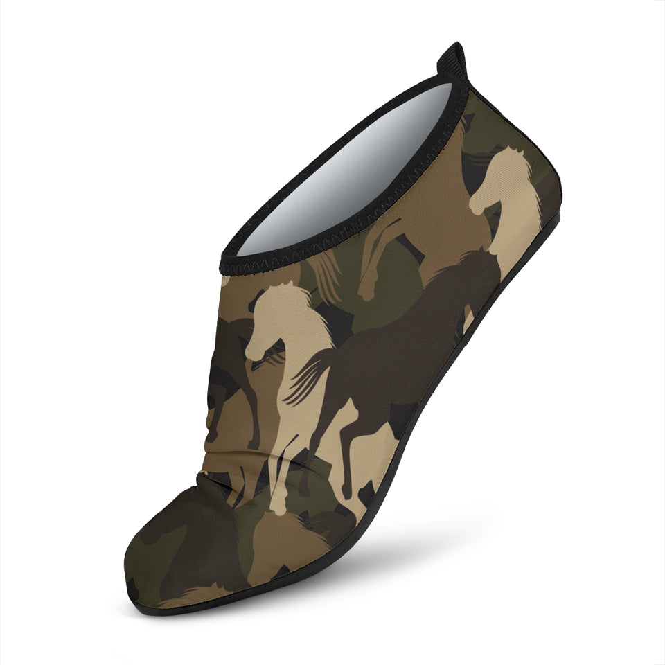 Horse Camo Camouflage Pattern Aqua Shoes