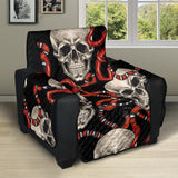 Red snake skull pattern Recliner Cover Protector