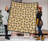 Hamburger Pattern Print Design 01 Premium Quilt