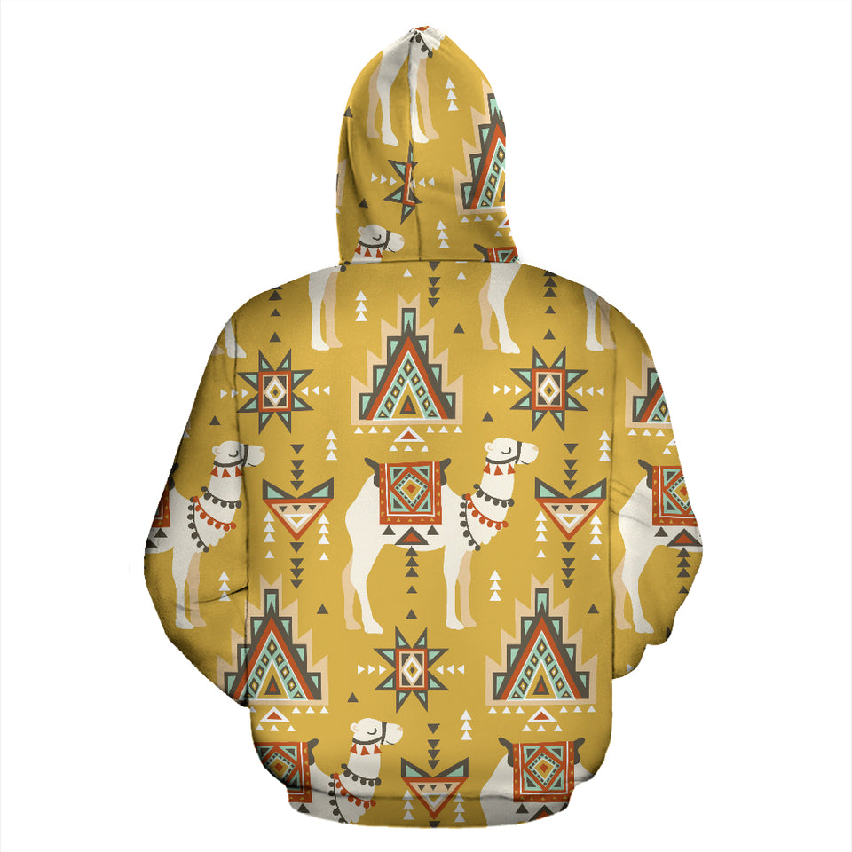 Camels Ethnic Motif Pattern Zip Up Hoodie