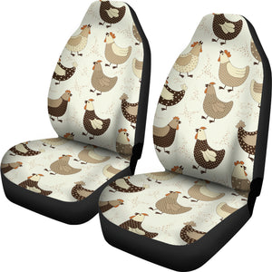 Cute Rooster Chicken Cock  Universal Fit Car Seat Covers