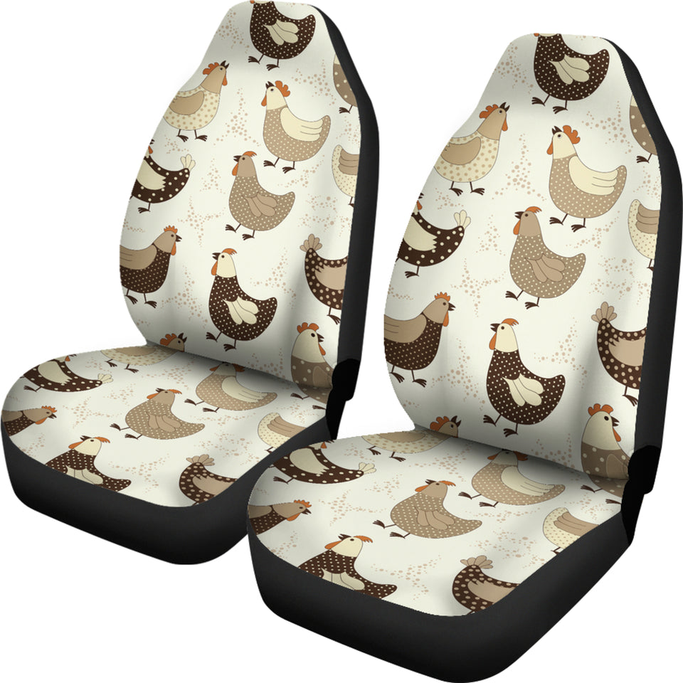 Cute Rooster Chicken Cock  Universal Fit Car Seat Covers