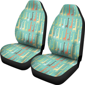 Giraffe Pattern Print Design 01 Universal Fit Car Seat Covers