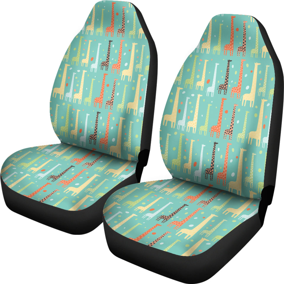 Giraffe Pattern Print Design 01 Universal Fit Car Seat Covers