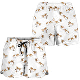 Jack Russel Pattern Print Design 04 Women Shorts