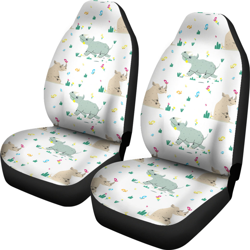 Cute Rhino Pattern  Universal Fit Car Seat Covers