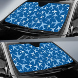 Airplane Pattern In The Sky Car Sun Shade