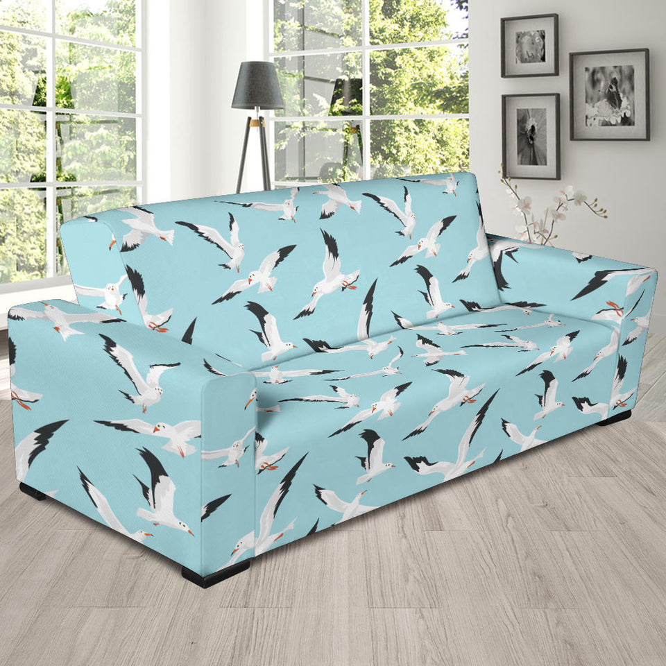 Seagull Pattern Print Design 01  Sofa Slipcover