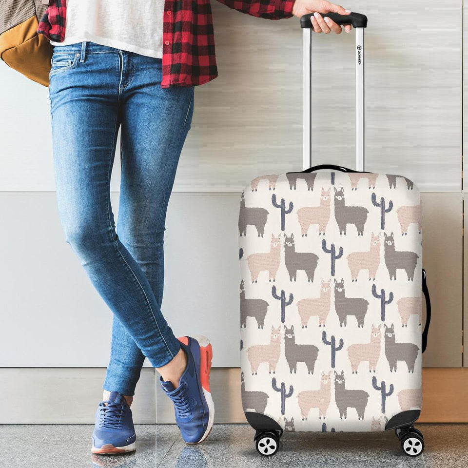 Llama Alpaca Pattern Cabin Suitcases Luggages