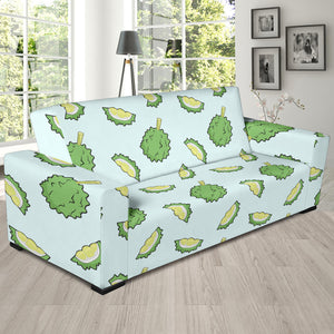 Durian Pattern Blue Background Sofa Slipcover