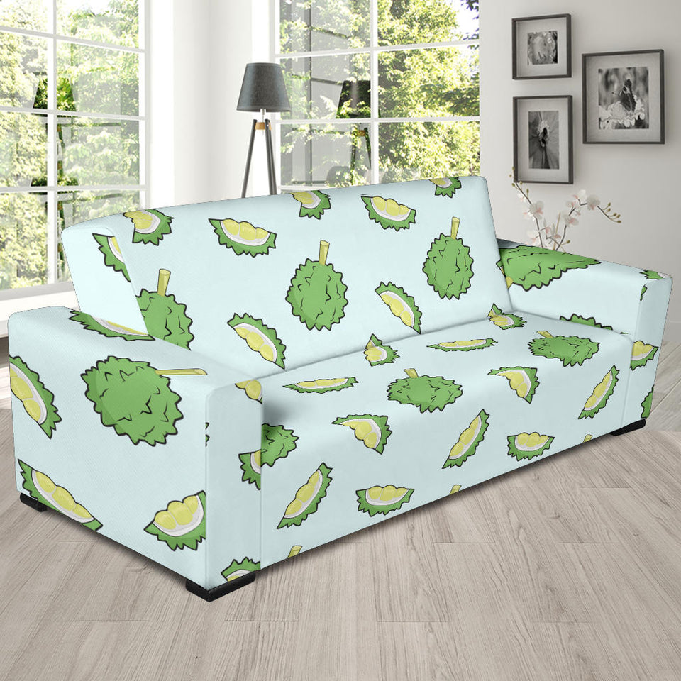 Durian Pattern Blue Background Sofa Slipcover