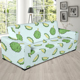 Durian Pattern Blue Background Sofa Slipcover