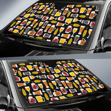 Beer Type Pattern Car Sun Shade