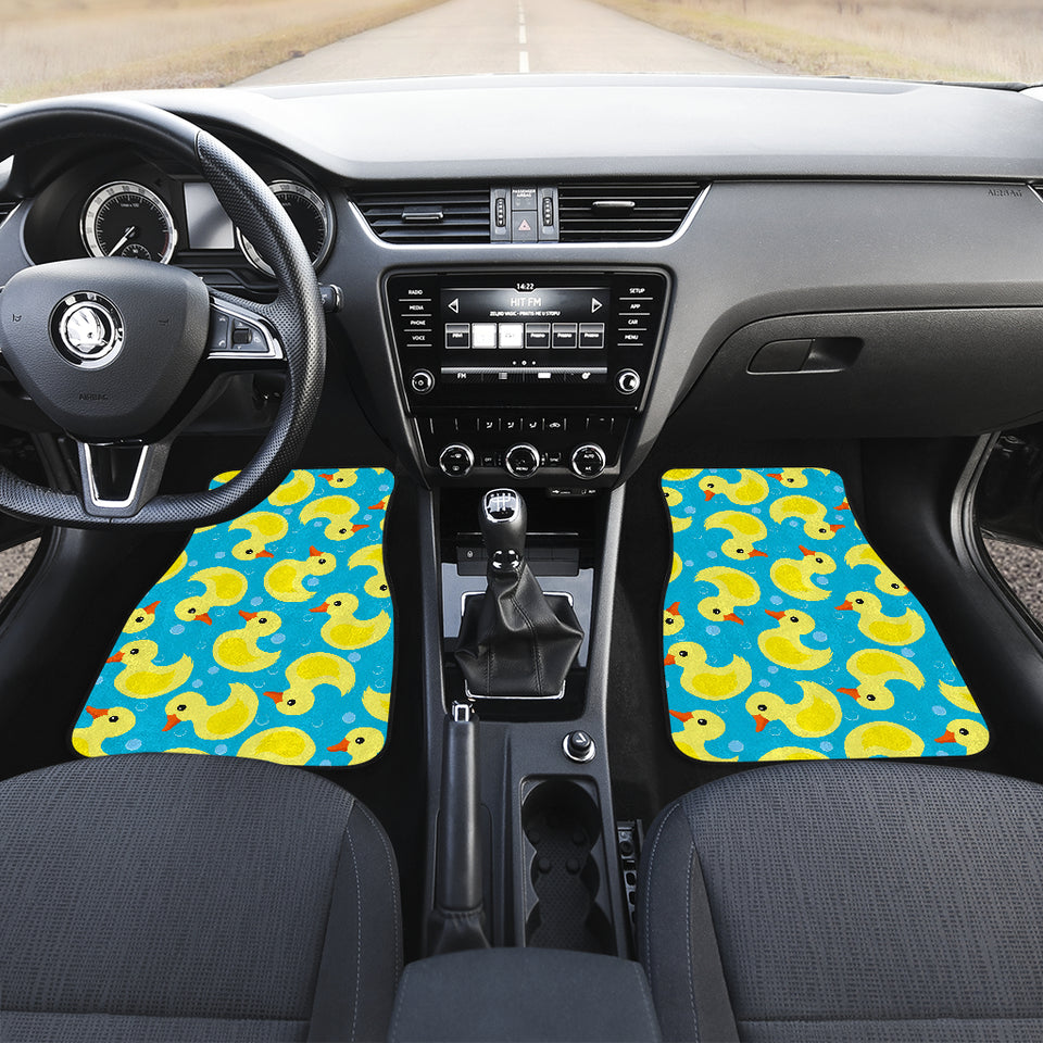 Duck Toy Pattern Print Design 04 Front and Back Car Mats