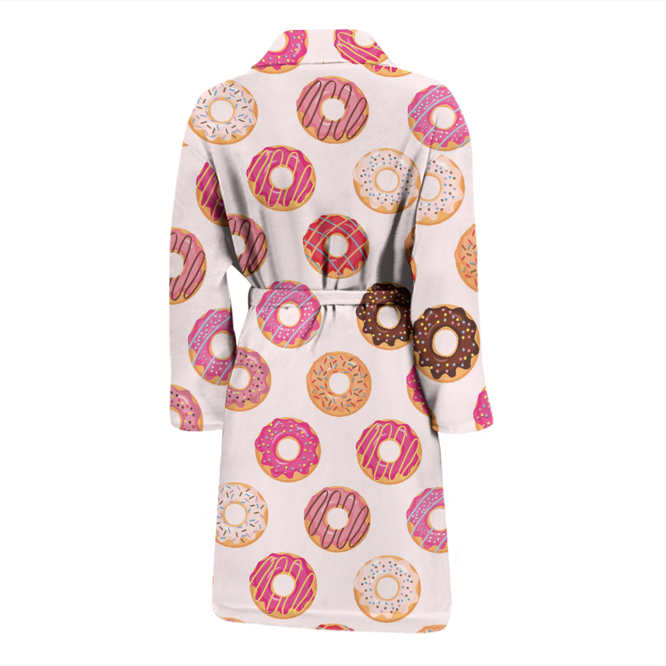 Colorful Donut Pattern Men'S Bathrobe