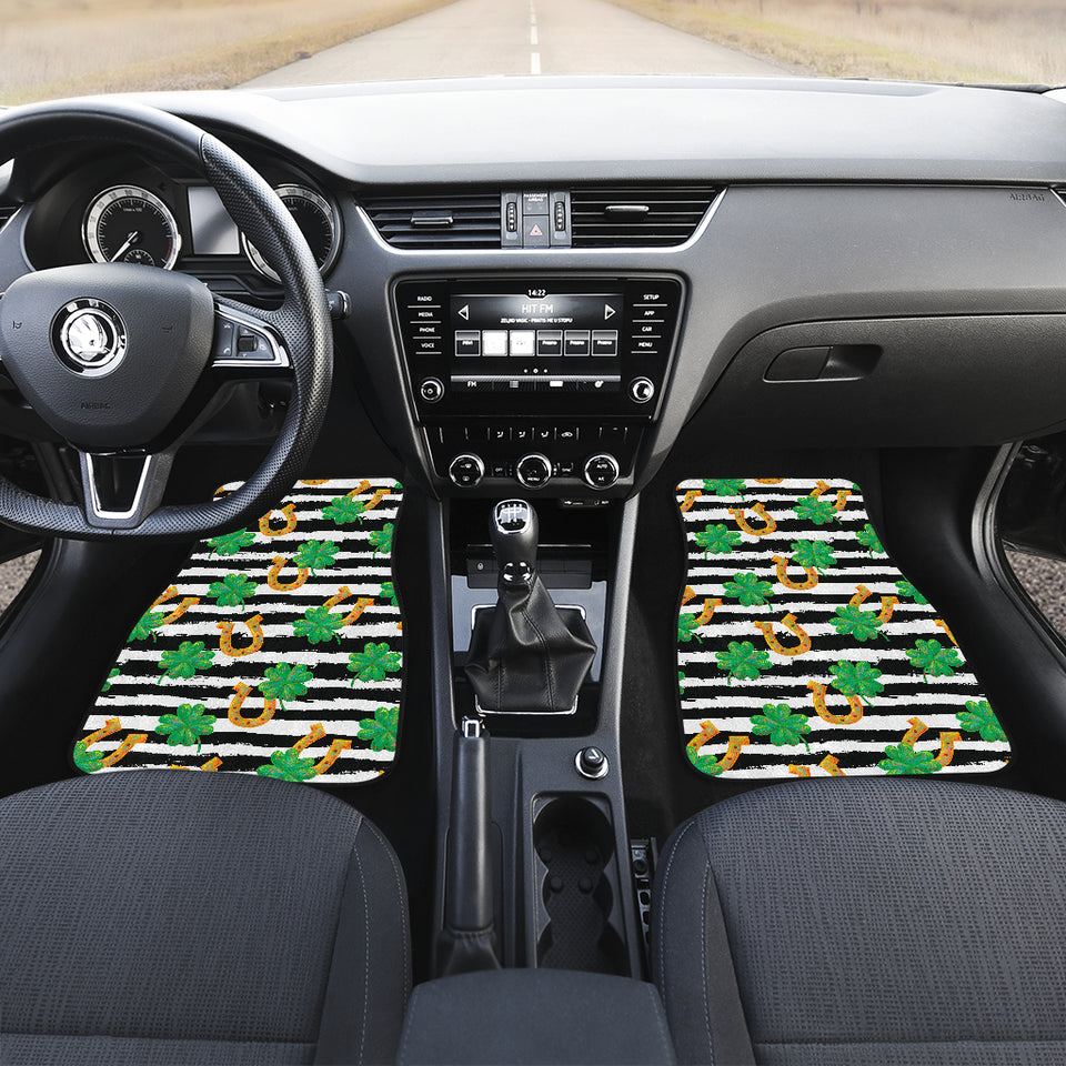 Horseshoes Pattern Print Design 01 Front and Back Car Mats