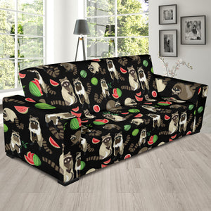 Raccoon Watermelon Pattern Sofa Slipcover