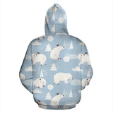 Cute Polar Bears Christmas Decoration Pattern Zip Up Hoodie