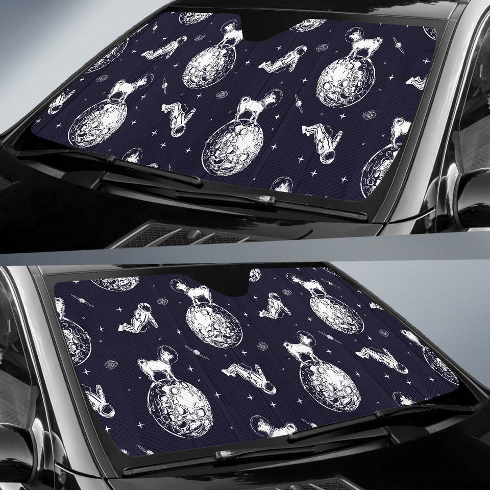 Chihuahua Space Helmet Astronaut Pattern Car Sun Shade