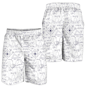 Math Pattern Print Design 03 Men Shorts