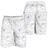 Math Pattern Print Design 03 Men Shorts