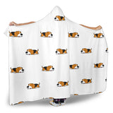 Cute Beagle Dog Sleeping Pattern Hooded Blanket