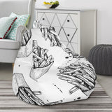 Hand Drawn French Fries Pattern Bean Bag Cover