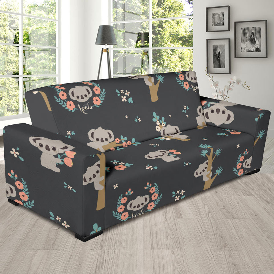 Cute Koala Pattern Sofa Slipcover