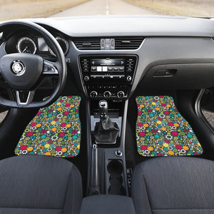 Gear Pattern Print Design 03 Front Car Mats