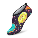 Colorful Donut Glaze Pattern Aqua Shoes