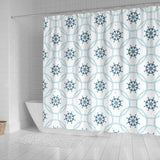 Nautical Steering Wheel Chain Shower Curtain Fulfilled In US