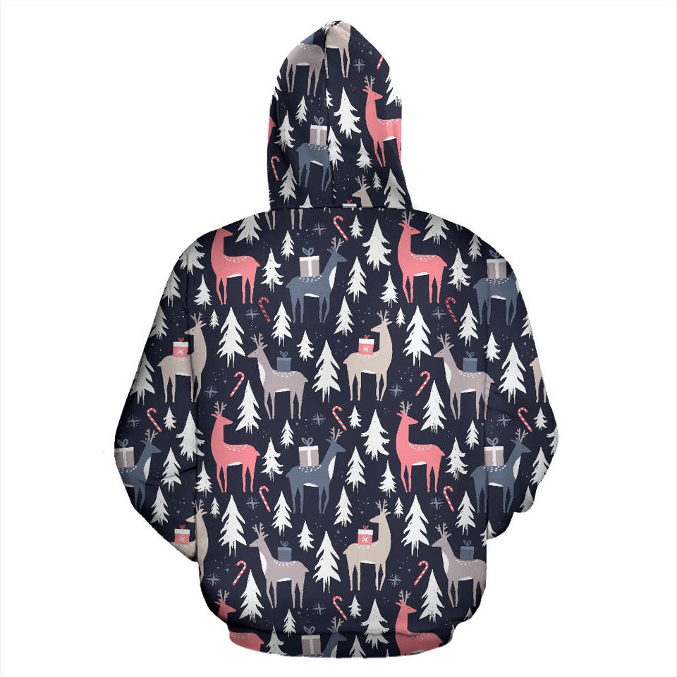 Deers Winter Christmas Pattern Men Women Pullover Hoodie