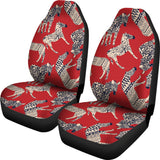 Zebra Abstract Red Background  Universal Fit Car Seat Covers