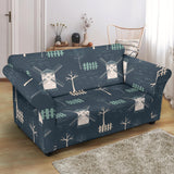 Windmill Tree Pattern Loveseat Couch Slipcover