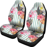 Colorful Orchid Flower Pattern Universal Fit Car Seat Covers