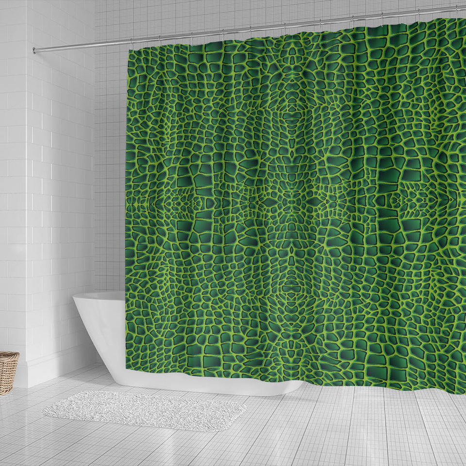 Crocodile Skin Printed Shower Curtain Fulfilled In US