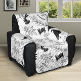 Crows floral wreath rabbit pattern Recliner Cover Protector