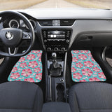 3D Sakura Cherry Blossom Pattern Front And Back Car Mats