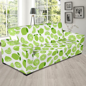 Lime Design Pattern Sofa Slipcover