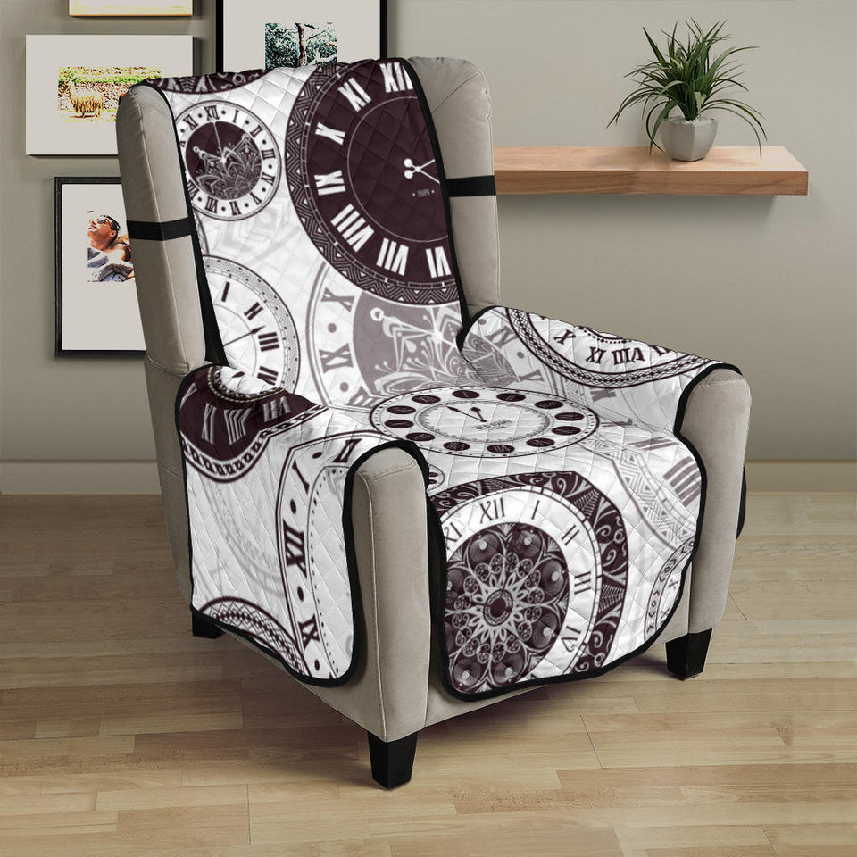 Classic vintage clock pattern Chair Cover Protector